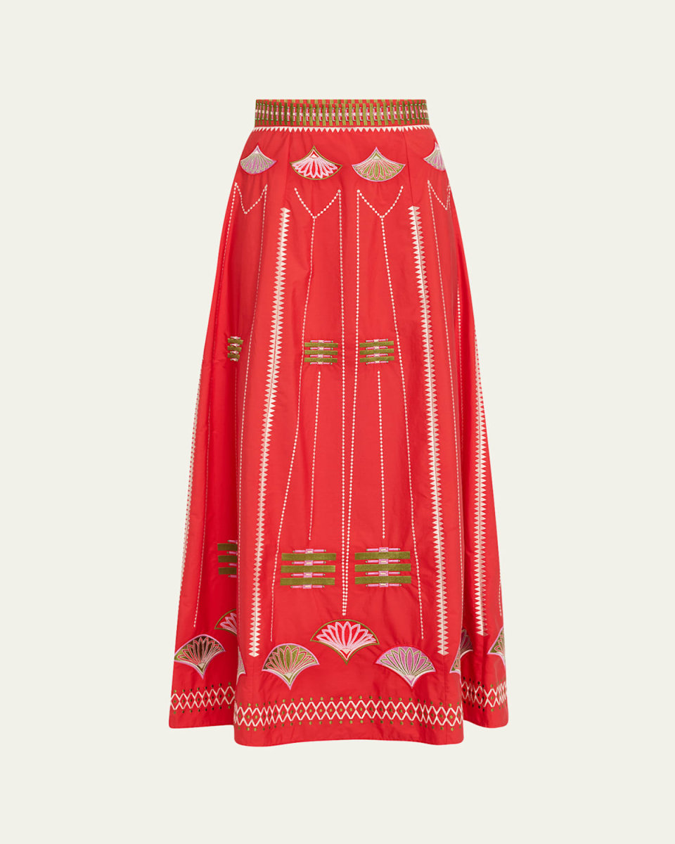Camille Japanese Peacock Beaded Skirt